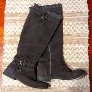 Grey Gray Knee High Boots Ladies size 11